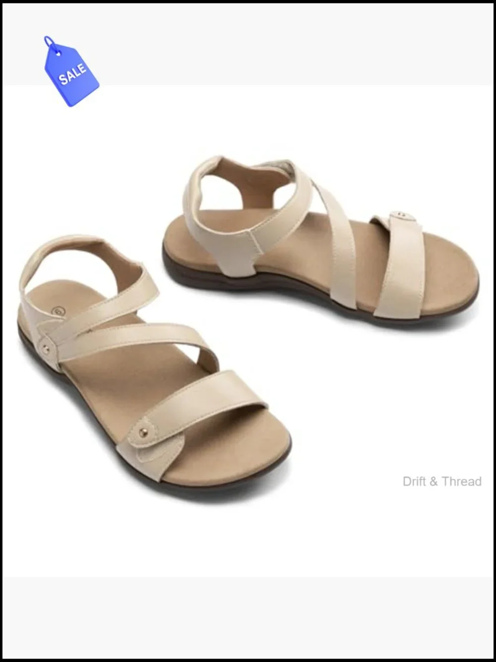 Women's Arch Support Orthotic Sandals with Adjustable Straps for Walking